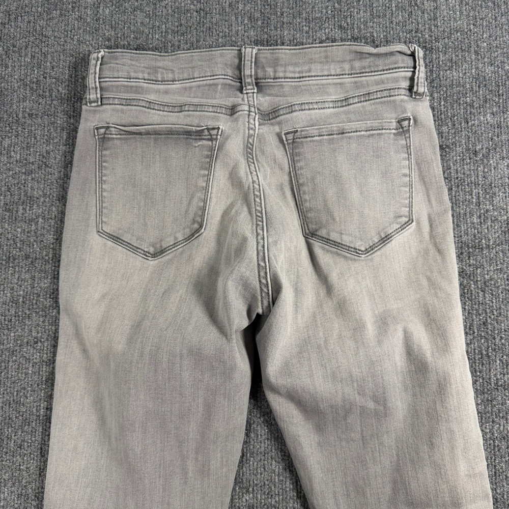 Banana Republic Sculpt Skinny Jeans Womens 26/2 LightGray Denim Pants Distressed - Picture 9 of 11
